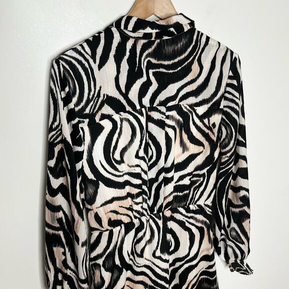 Anthropologie Black and White Zebra Print Dress - Picture 9 of 13